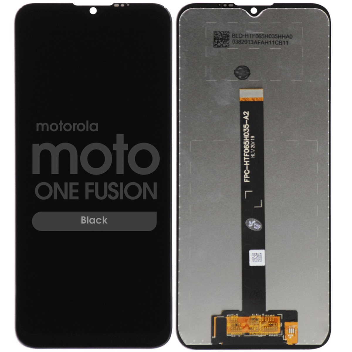 Pantalla LCD con táctil sin marco Reacondicionado para Moto One Fusion (XT2073), Black
