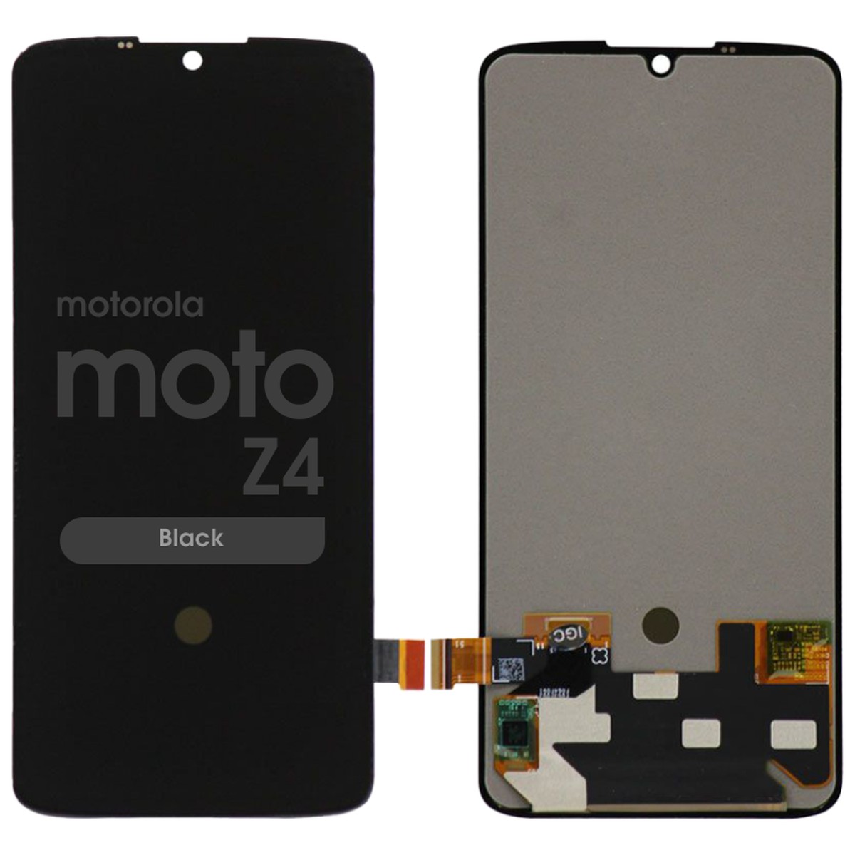Pantalla LCD con táctil sin marco Reacondicionado para Moto Z4 (XT1980-3), Version 1 / Black