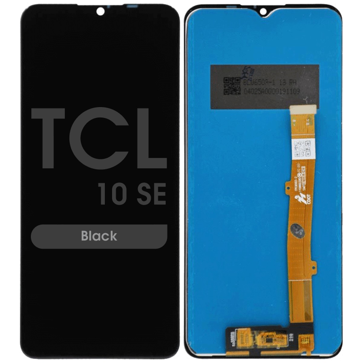 Pantalla LCD con táctil sin marco Reacondicionado para TCL 10 SE (T766), Black