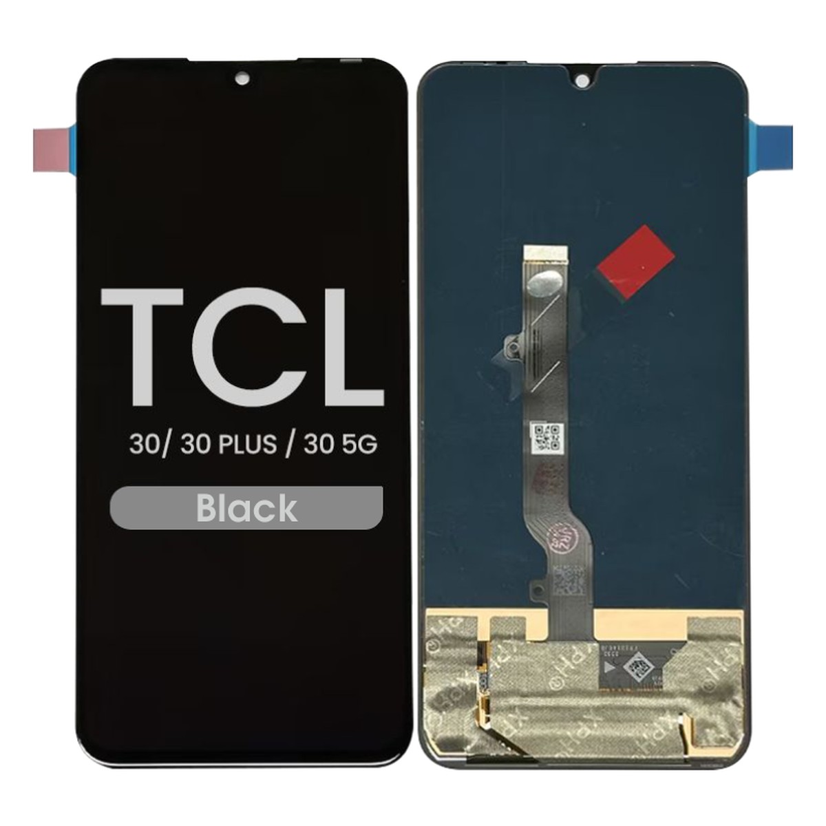 Pantalla LCD con táctil sin marco Reacondicionado para TCL 30 / TCL 30 Plus / TCL 30 5G, Black