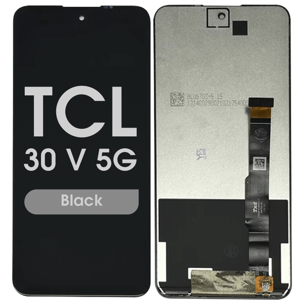Pantalla LCD con táctil sin marco Reacondicionado para TCL 30 V 5G, Black