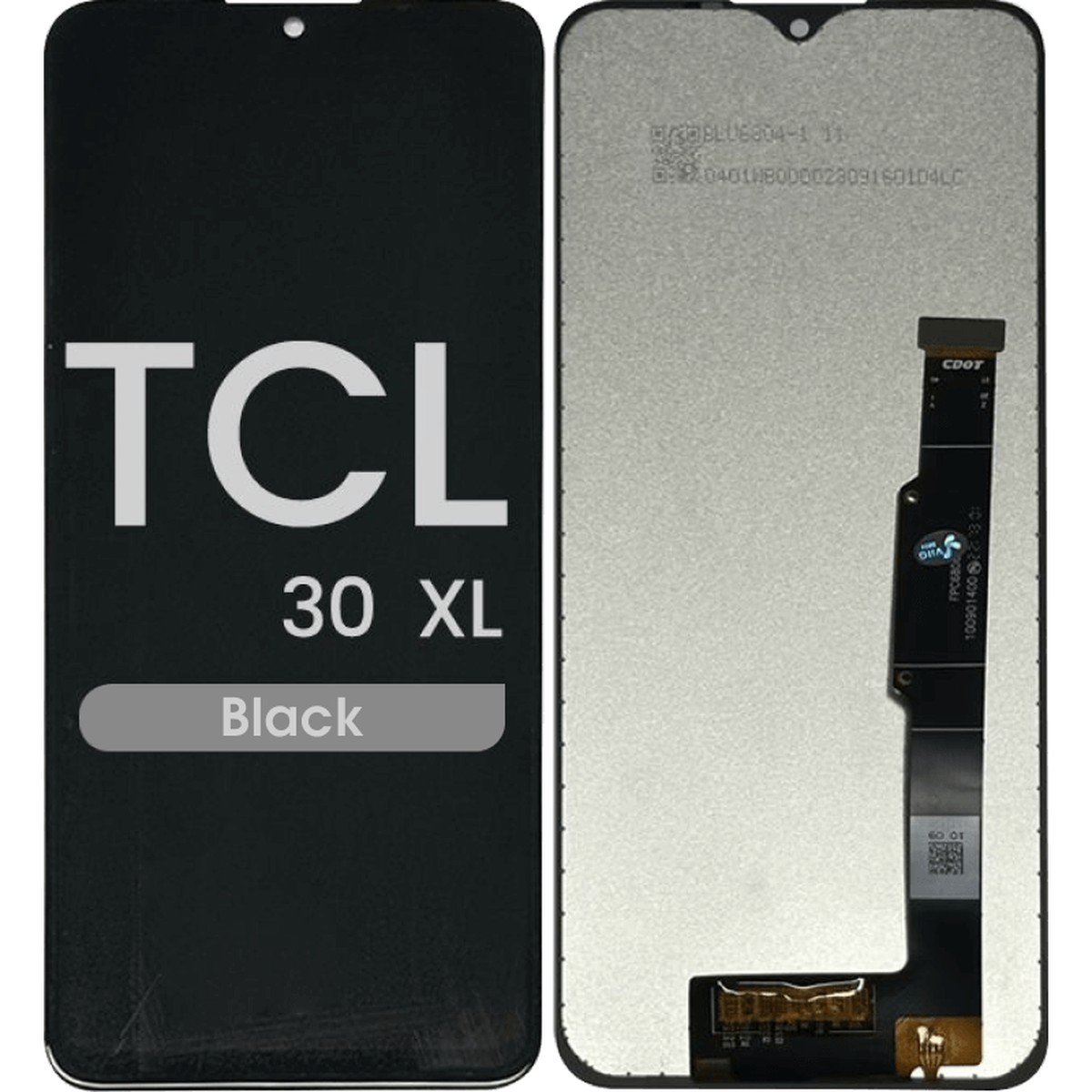 Pantalla LCD con táctil sin marco Reacondicionado para TCL 30 XL, Black