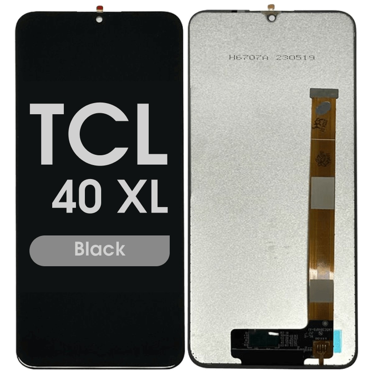 Pantalla LCD con táctil sin marco Reacondicionado para TCL 40 XL, Black