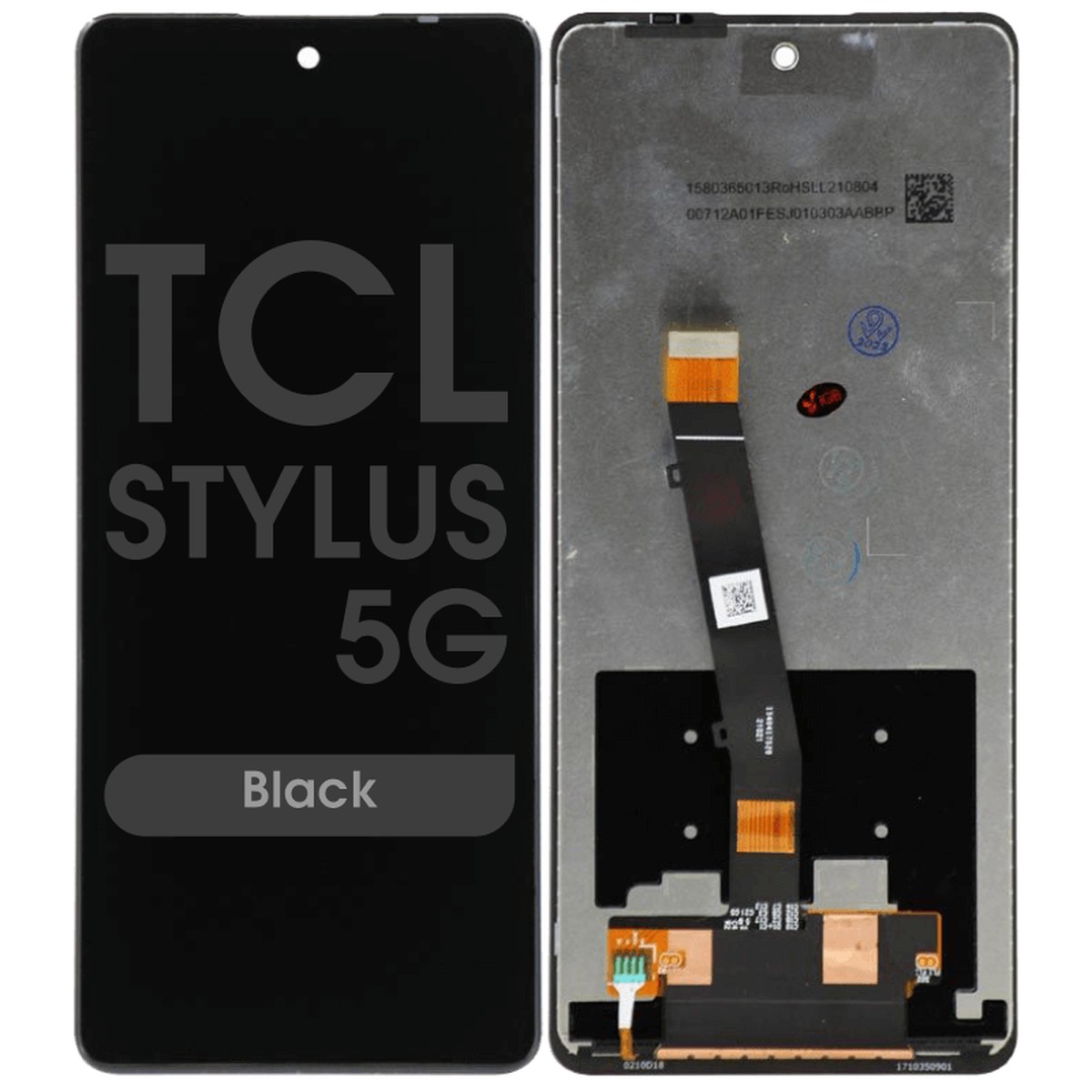Pantalla LCD con táctil sin marco Reacondicionado para TCL Stylus 5G (T779W), Black
