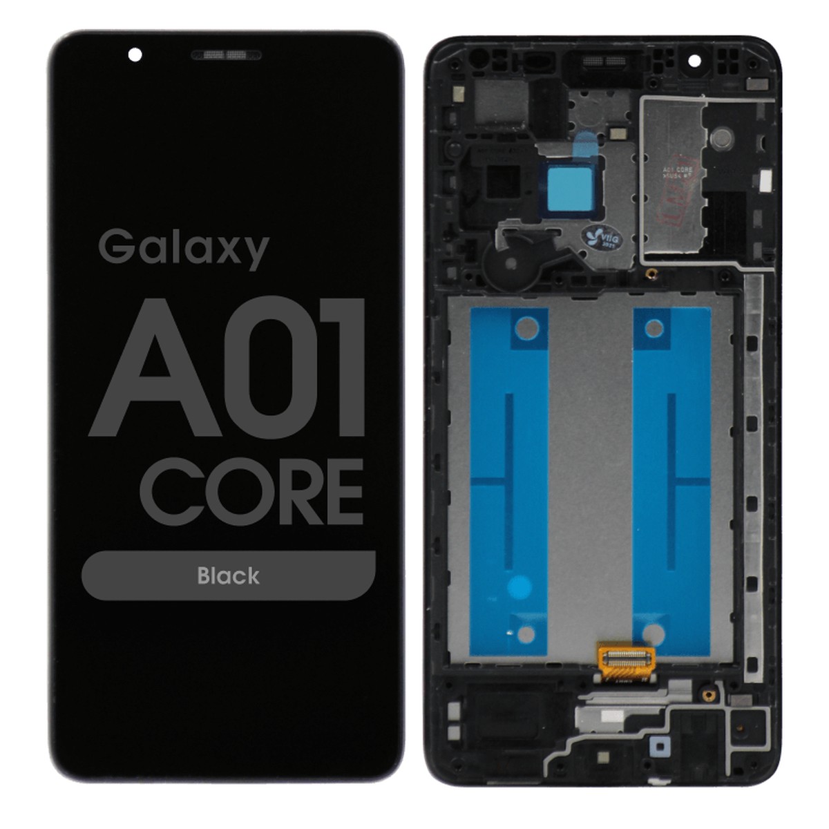 Pantalla LCD con táctil + marco Reacondicionado para Galaxy A01 Core, A013 / 2020 / Black
