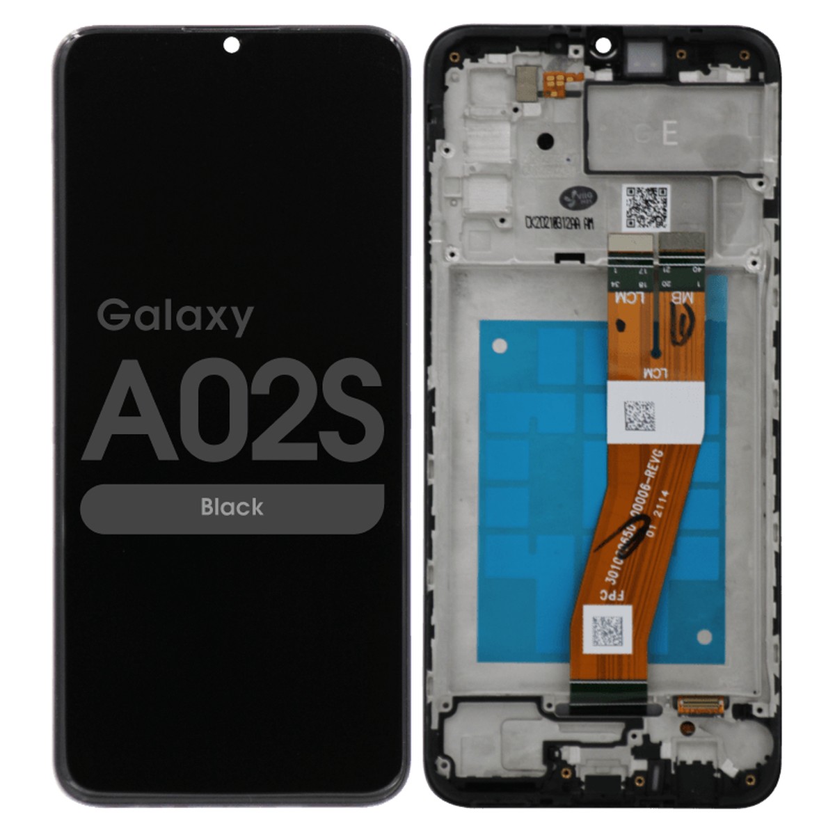 Pantalla LCD con táctil + marco Reacondicionado para Galaxy A02s, Versión Internacional, A025F / 2020 / Black