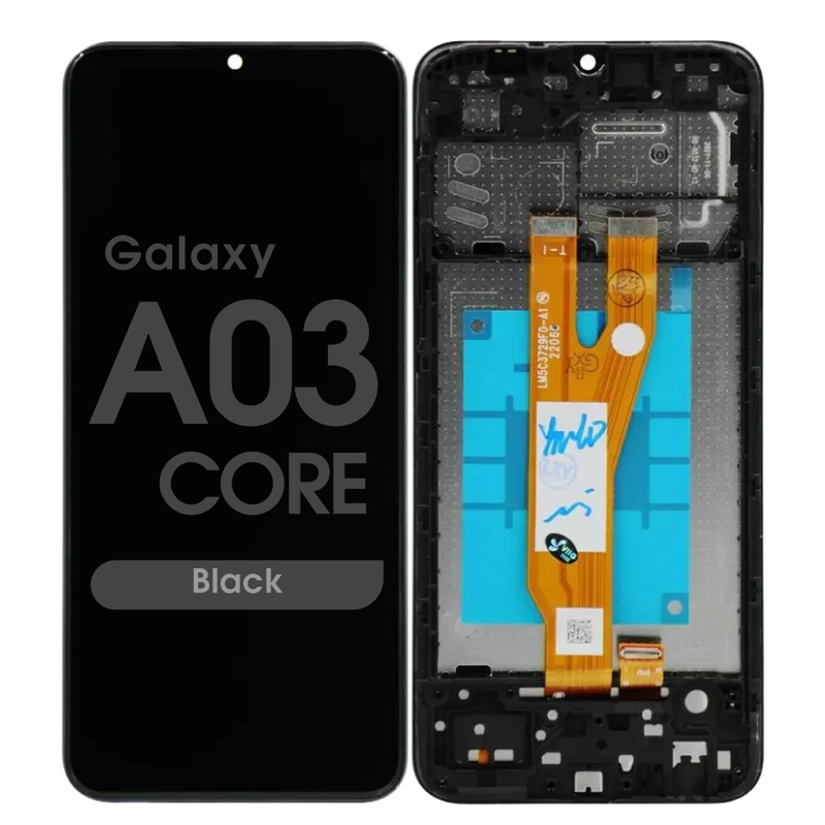 Pantalla LCD con táctil + marco Reacondicionado para Galaxy A03 Core, A032 / 2021 / Black
