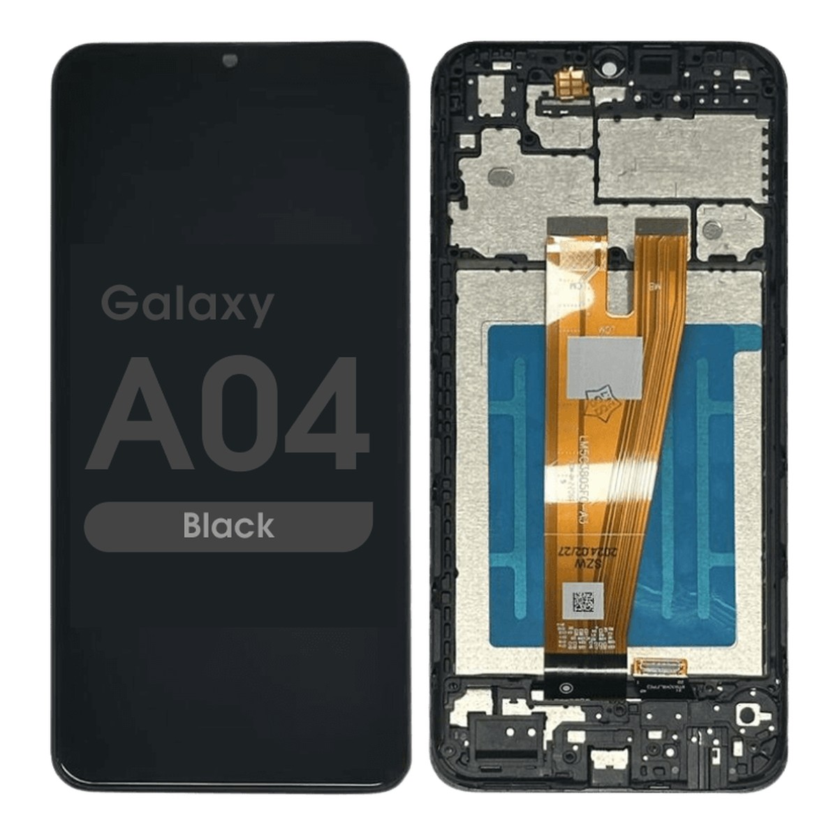 Pantalla LCD con táctil + marco Reacondicionado para Galaxy A04, A045 / 2022 / Black
