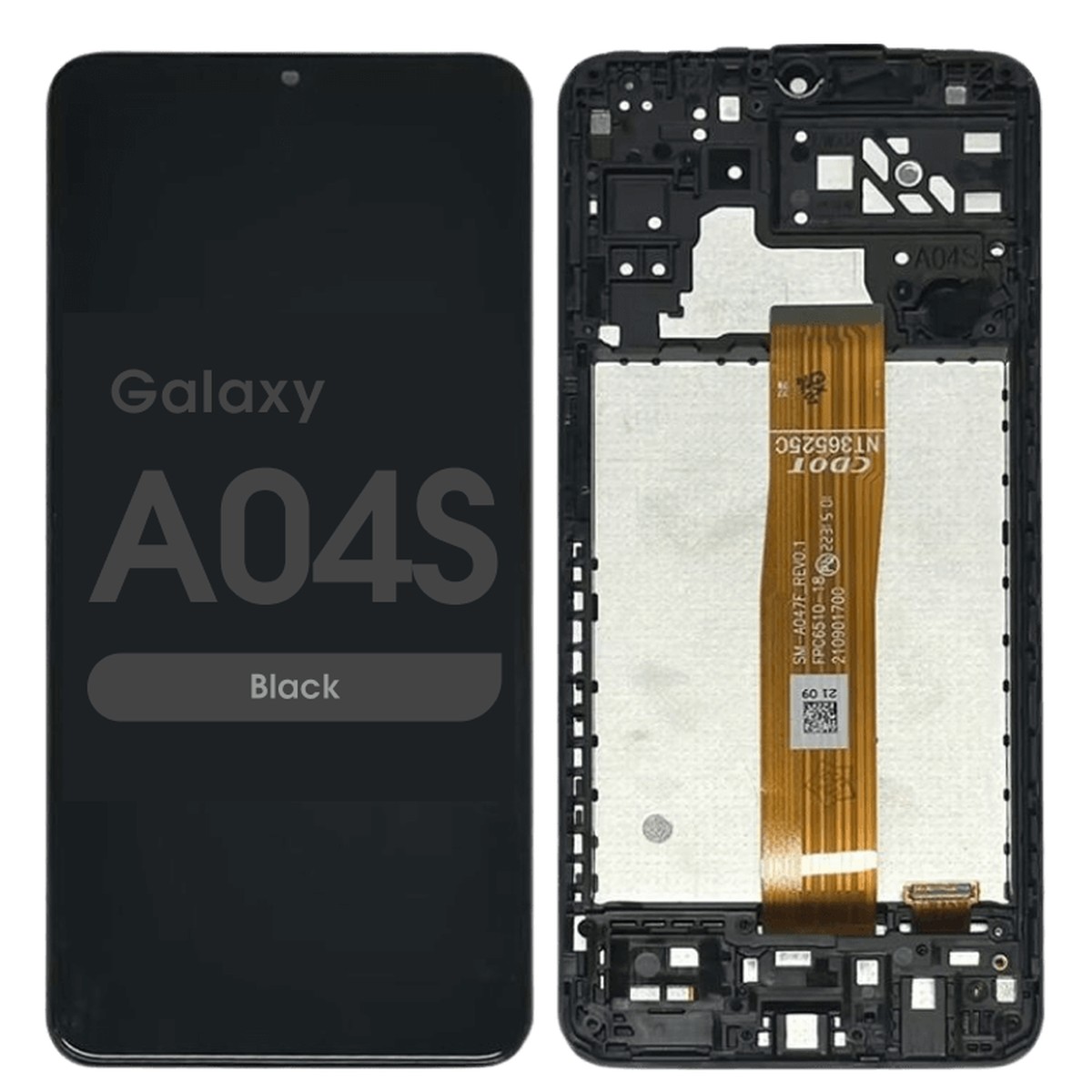 Pantalla LCD con táctil + marco Reacondicionado para Galaxy A04S, A047 / 2022 / Black