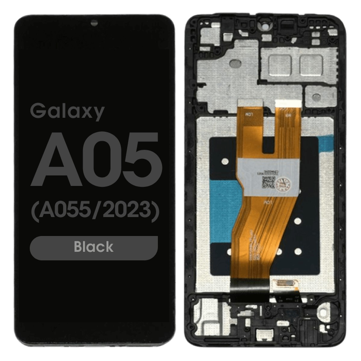 Pantalla LCD con táctil + marco Reacondicionado para Galaxy A05, A055 / 2023 / Black