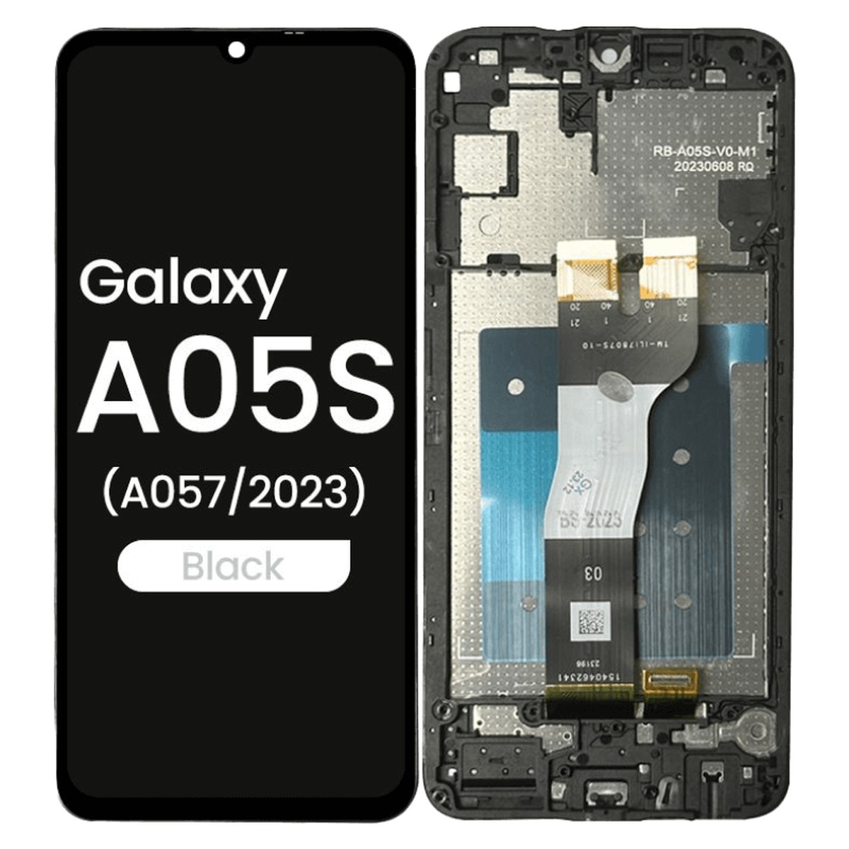 Pantalla LCD con táctil + marco Reacondicionado para Galaxy A05S, A057 / 2023 / Black