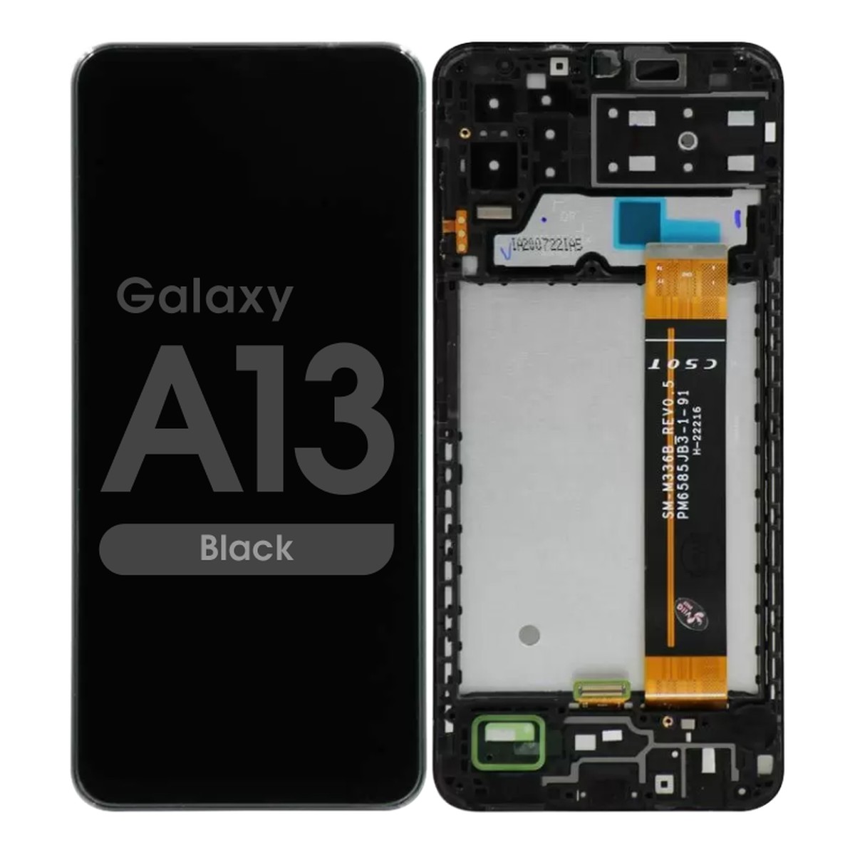 Pantalla LCD con táctil + marco Reacondicionado para Galaxy A13, A135 / 2022 / Black