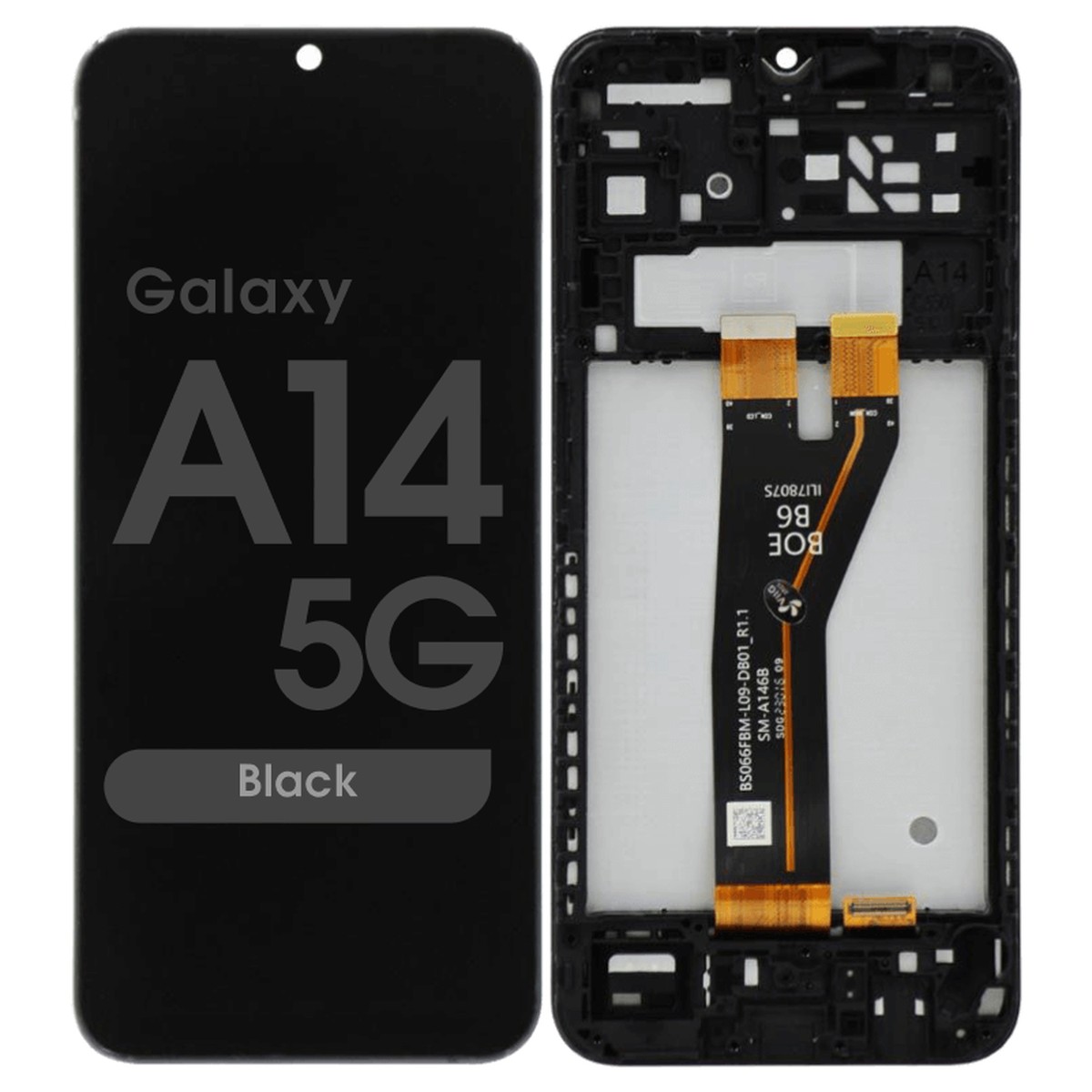 Pantalla LCD con táctil + marco Reacondicionado para Galaxy A14 5G, Versión Internacional, A146B / 2023 / Black