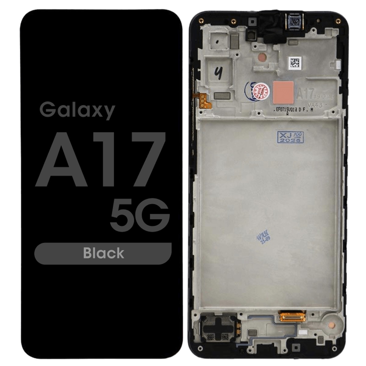 Pantalla LCD con táctil + marco Reacondicionado para Galaxy A17 5G, A176 / 2025 / Black