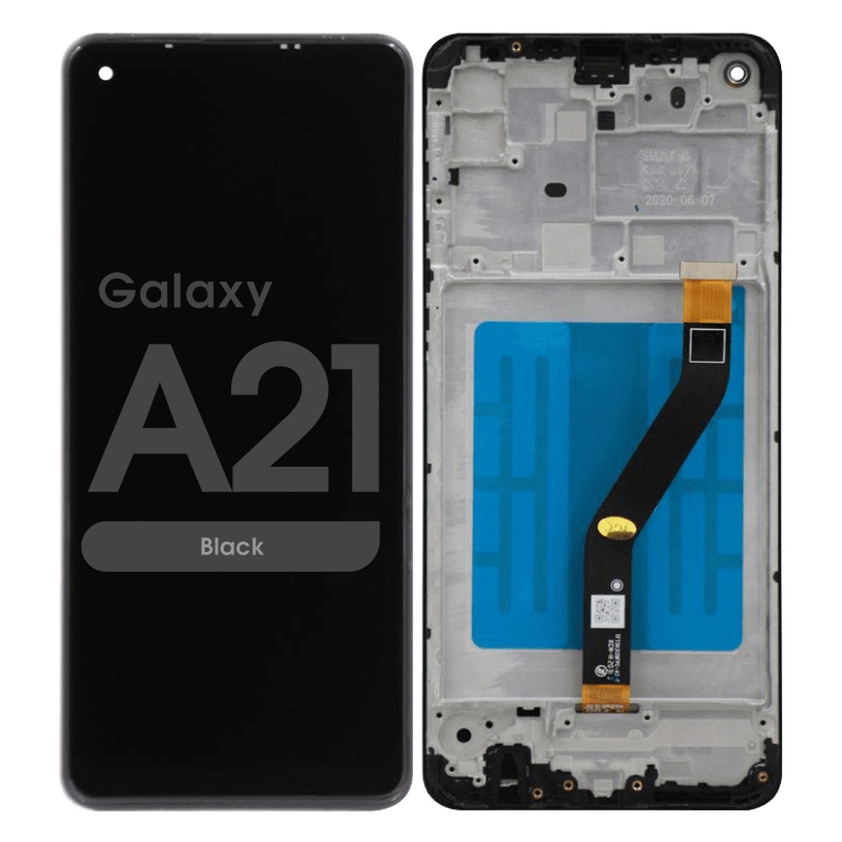 Pantalla LCD con táctil + marco Reacondicionado para Galaxy A21 (A215), Black