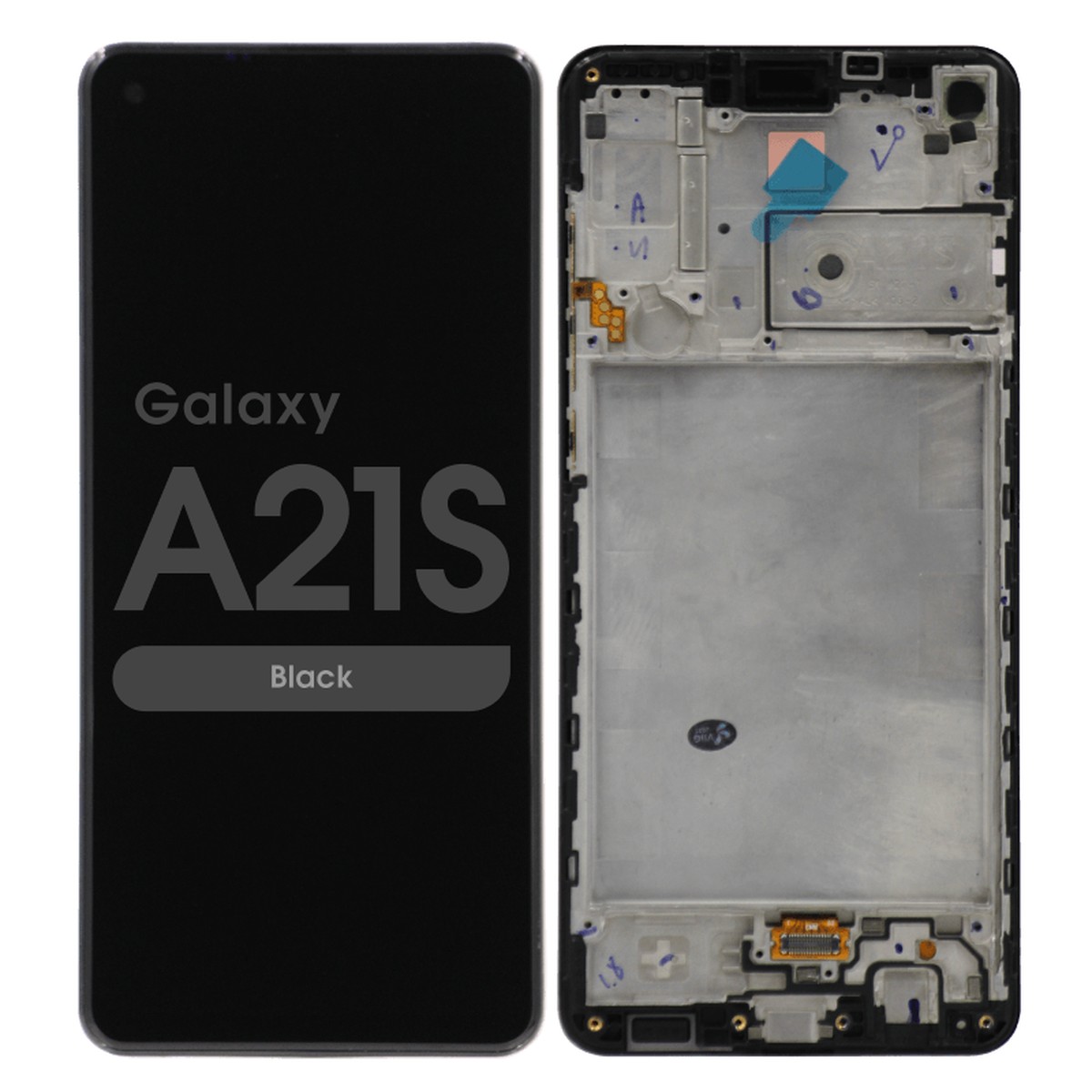 Pantalla LCD con táctil + marco Reacondicionado para Galaxy A21s, A217 / 2020 / Black