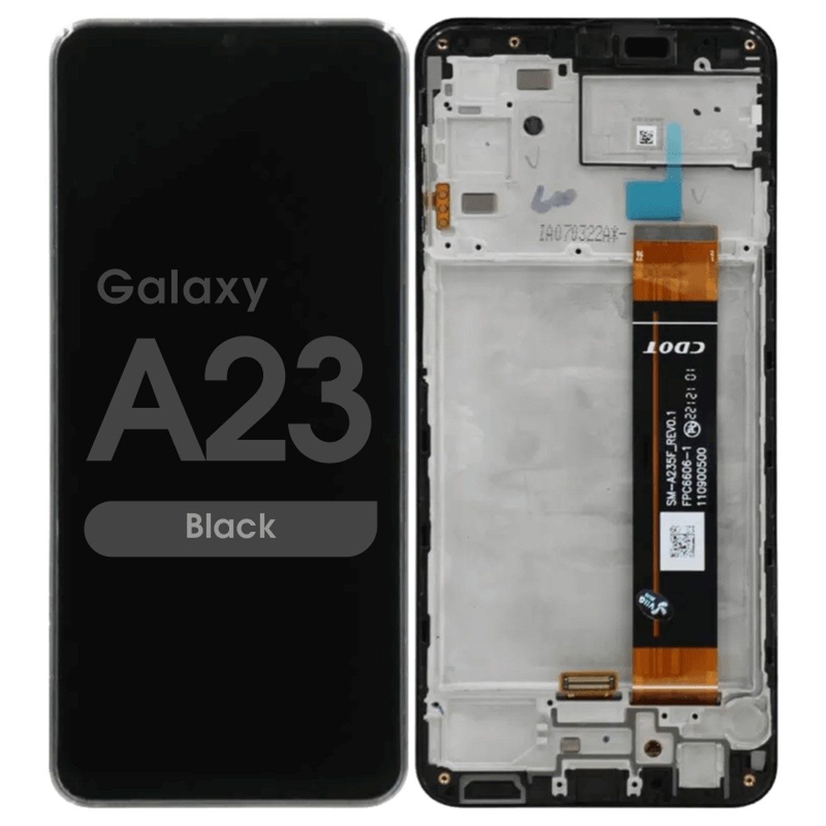 Pantalla LCD con táctil + marco Reacondicionado para Galaxy A23, A235 / 2022 / Black