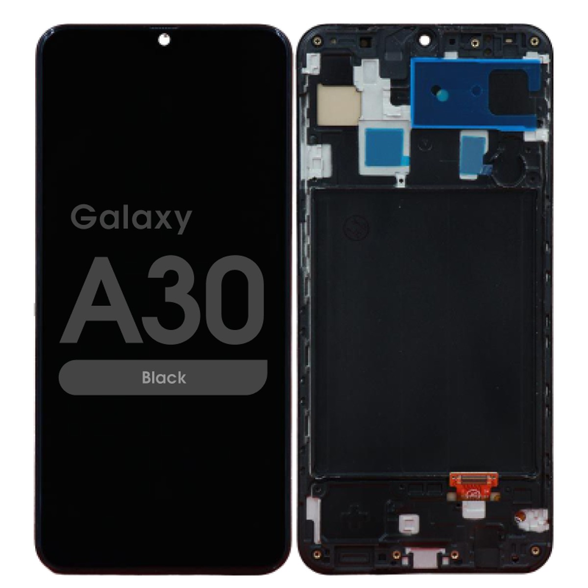 Pantalla LCD con táctil + marco Reacondicionado para Galaxy A30, A305 / 2019 / Black