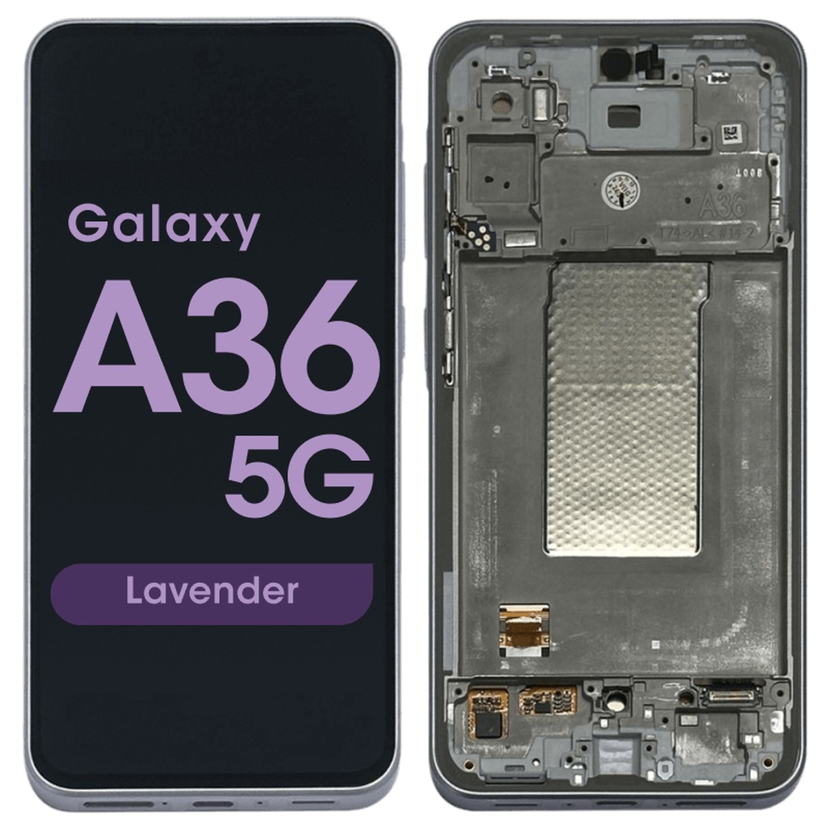 Pantalla LCD con táctil + marco Reacondicionado para Galaxy A36 5G, A366 / 2025 / Lavender