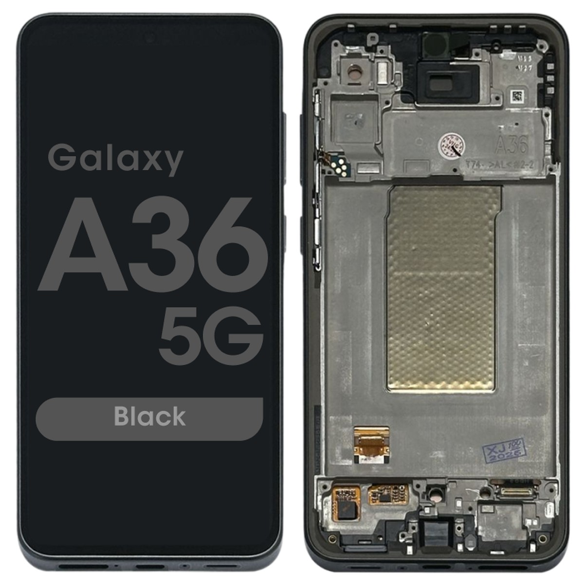 Pantalla LCD con táctil + marco Reacondicionado para Galaxy A36 5G, A366 / 2025 / Black