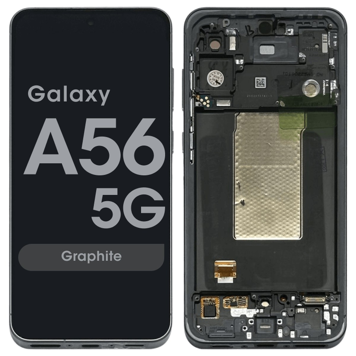 Pantalla LCD con táctil + marco Reacondicionado para Galaxy A56 5G, A566 / 2025 / Graphite