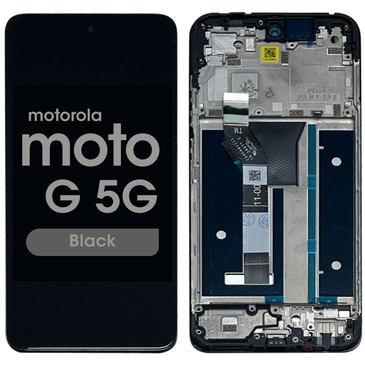 Pantalla LCD con táctil + marco Reacondicionado para Moto G 5G (XT2513), Black