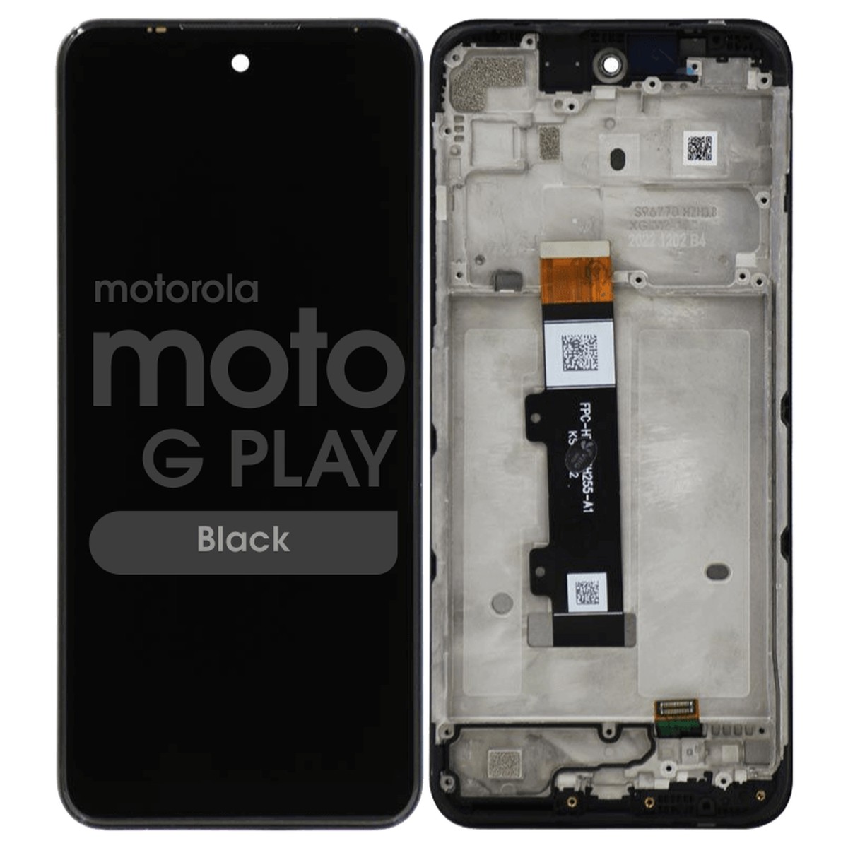 Pantalla LCD con táctil + marco Reacondicionado para Moto G Play (XT2271-5), Black