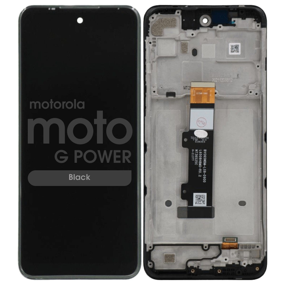 Pantalla LCD con táctil + marco Reacondicionado para Moto G Power (XT2165), Black