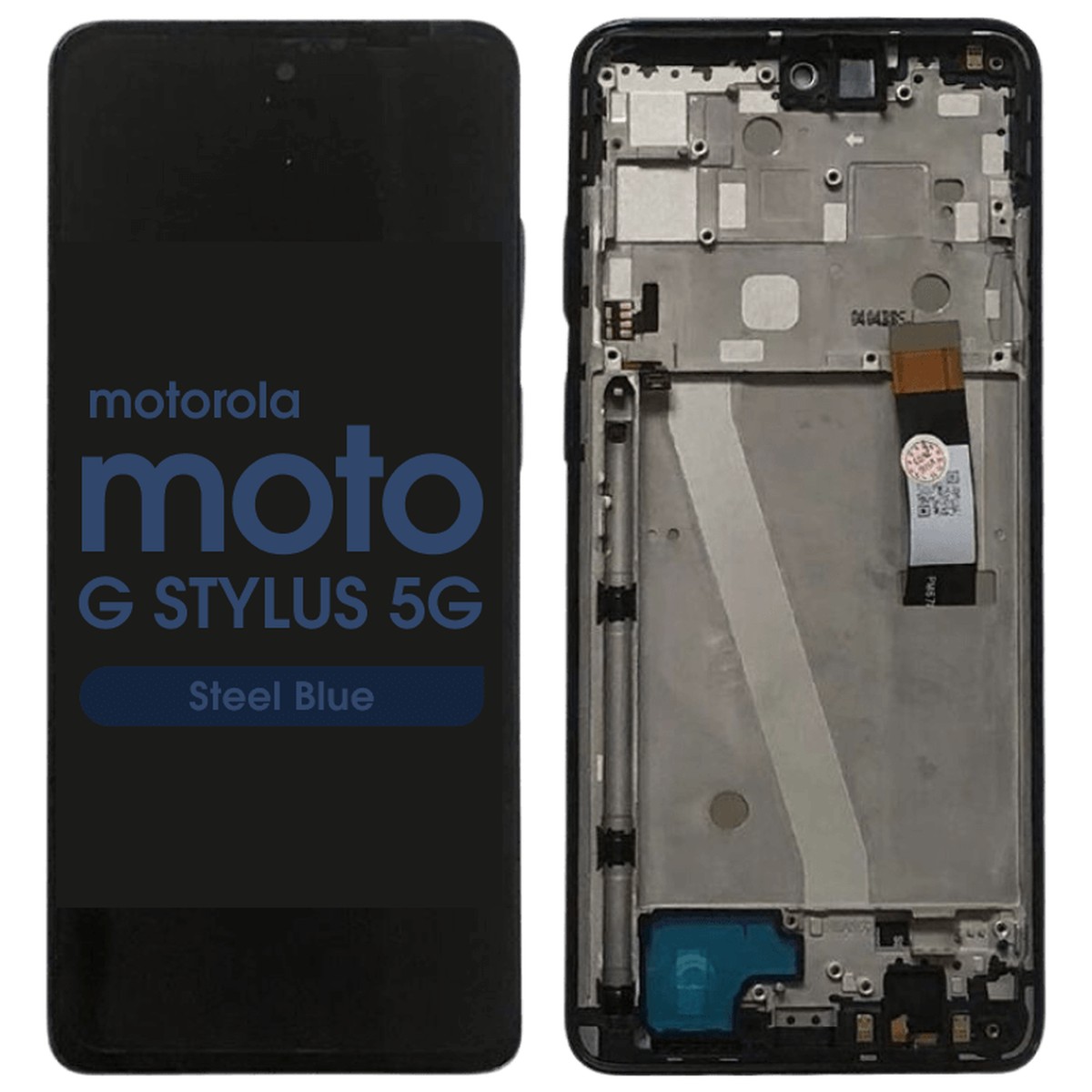 Pantalla LCD con táctil + marco Reacondicionado para Moto G Stylus 5G 2022 (XT2215-4), Steel Blue