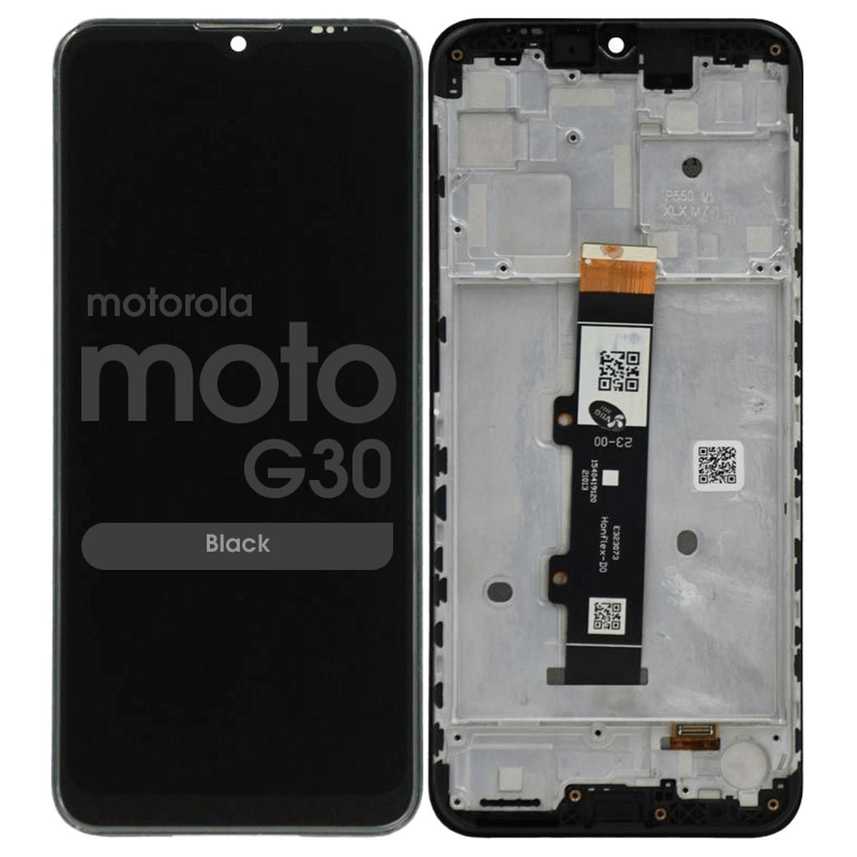 Pantalla LCD con táctil + marco Reacondicionado para Moto G30 (XT2129), Black