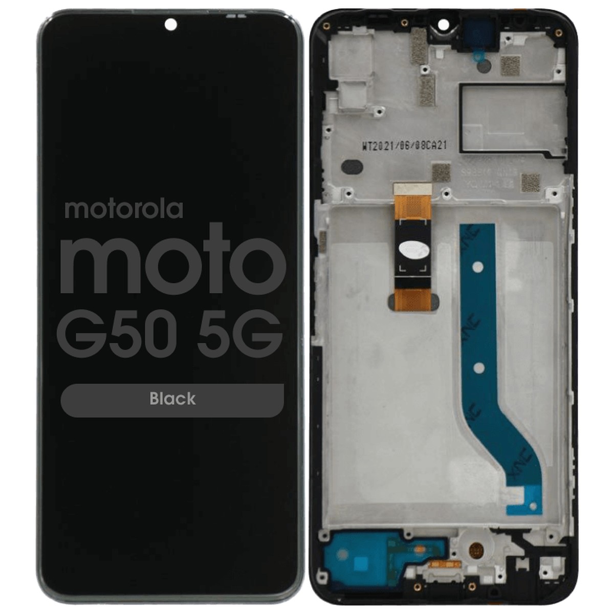 Pantalla LCD con táctil + marco Reacondicionado para Moto G50 5G (XT2149-1), Black