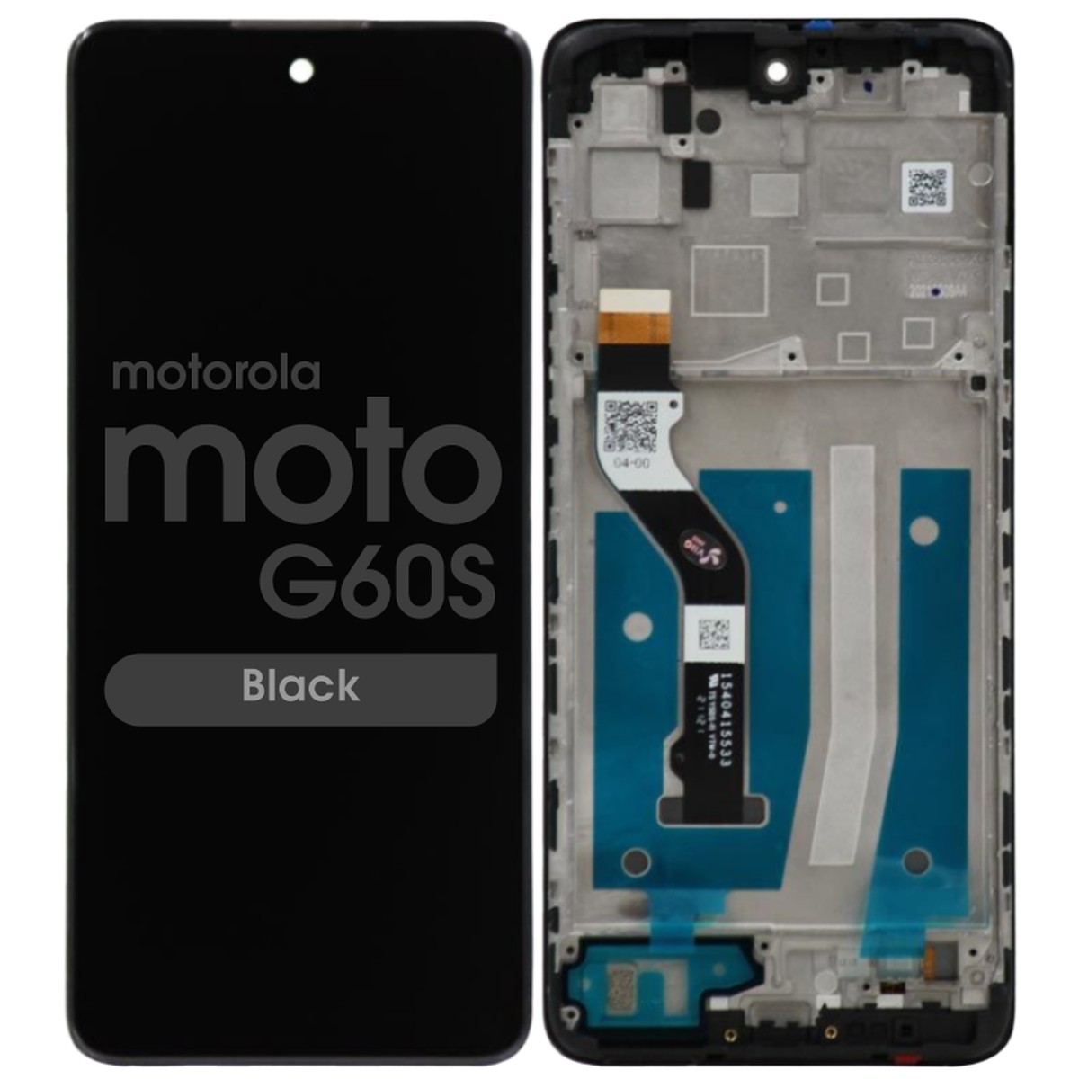 Pantalla LCD con táctil + marco Reacondicionado para Moto G60S (XT2133), Black