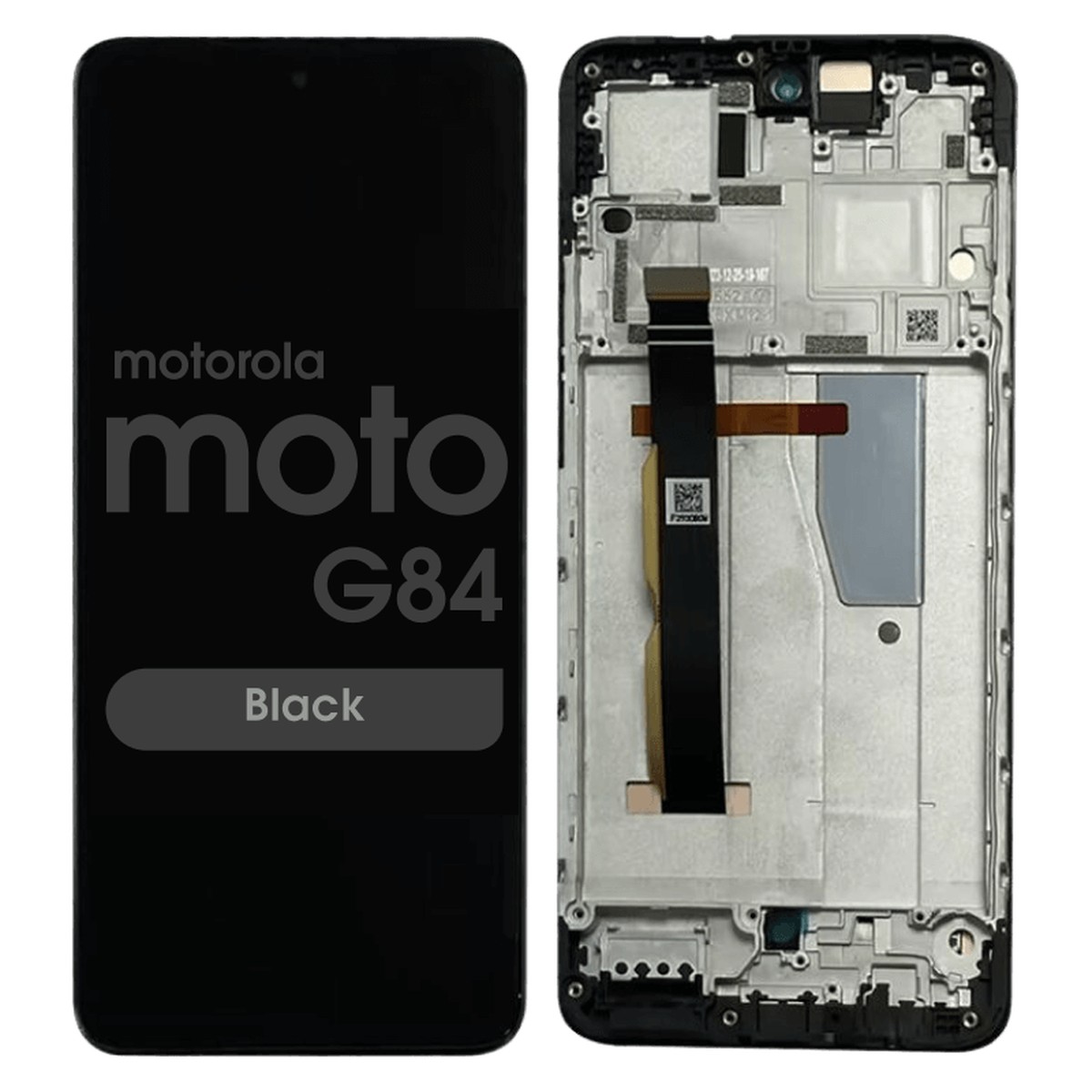 Pantalla LCD con táctil + marco Reacondicionado para Moto G84, Black