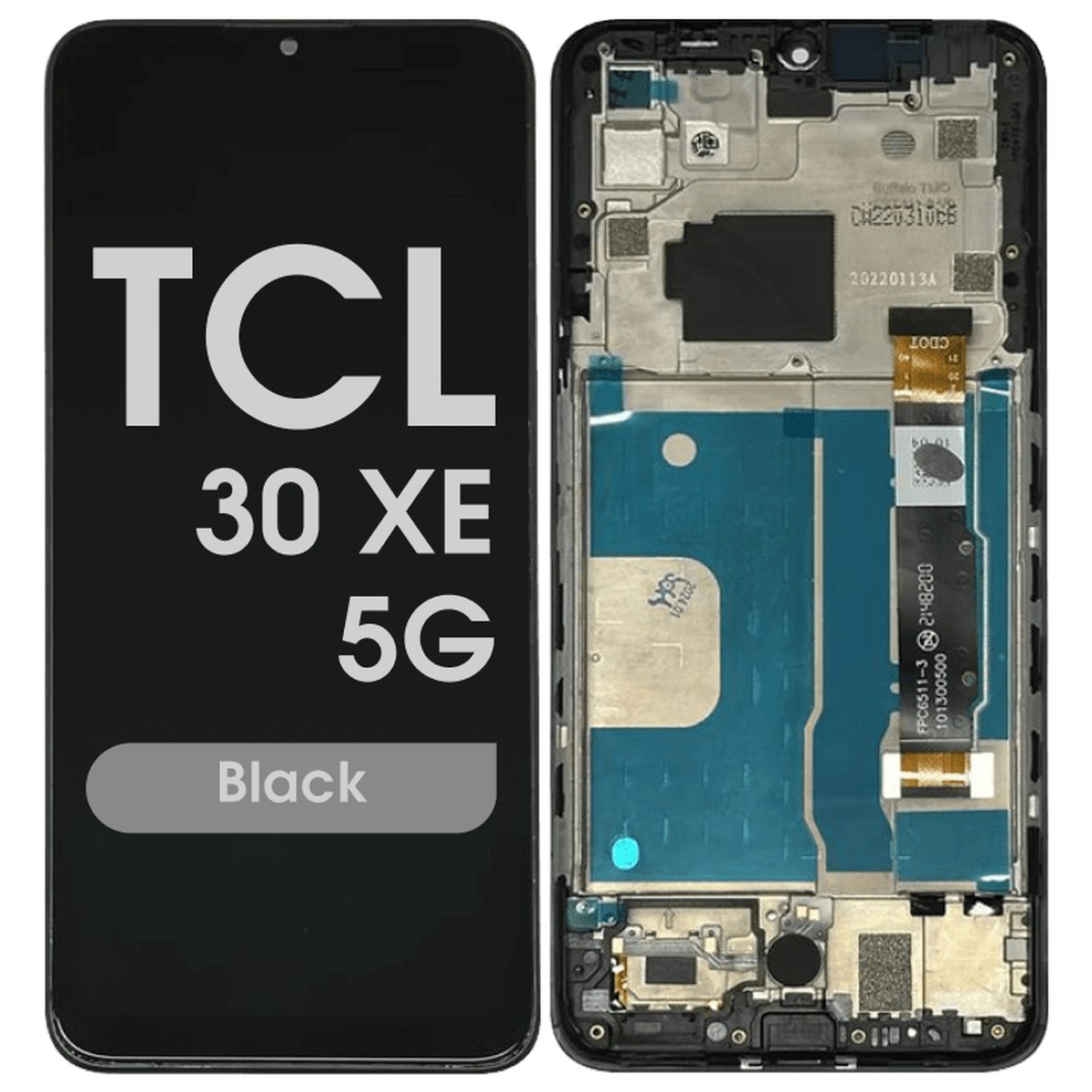 Pantalla LCD con táctil + marco Reacondicionado para TCL 30 XE 5G, Black