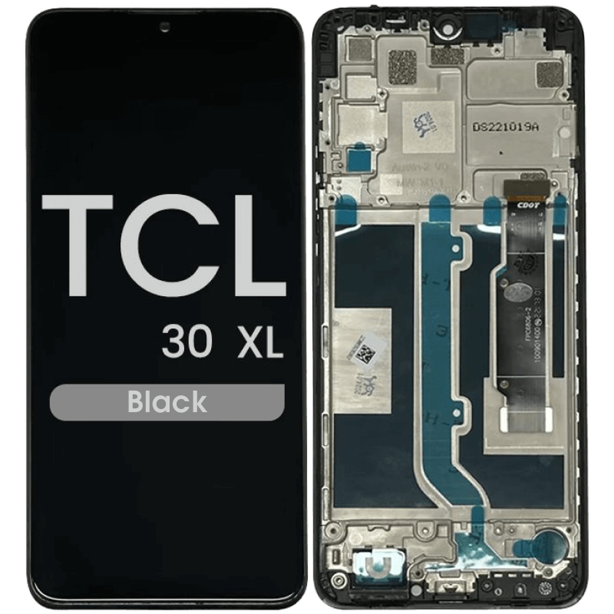 Pantalla LCD con táctil + marco Reacondicionado para TCL 30 XL, Black