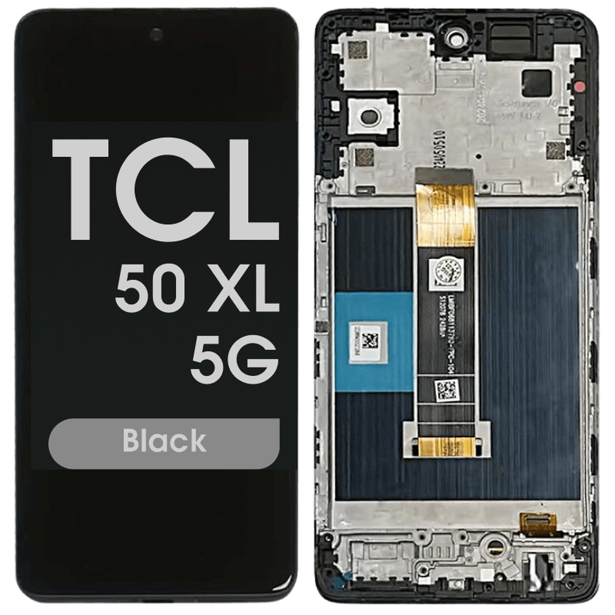 Pantalla LCD con táctil + marco Reacondicionado para TCL 50 XL 5G (T702W), Black