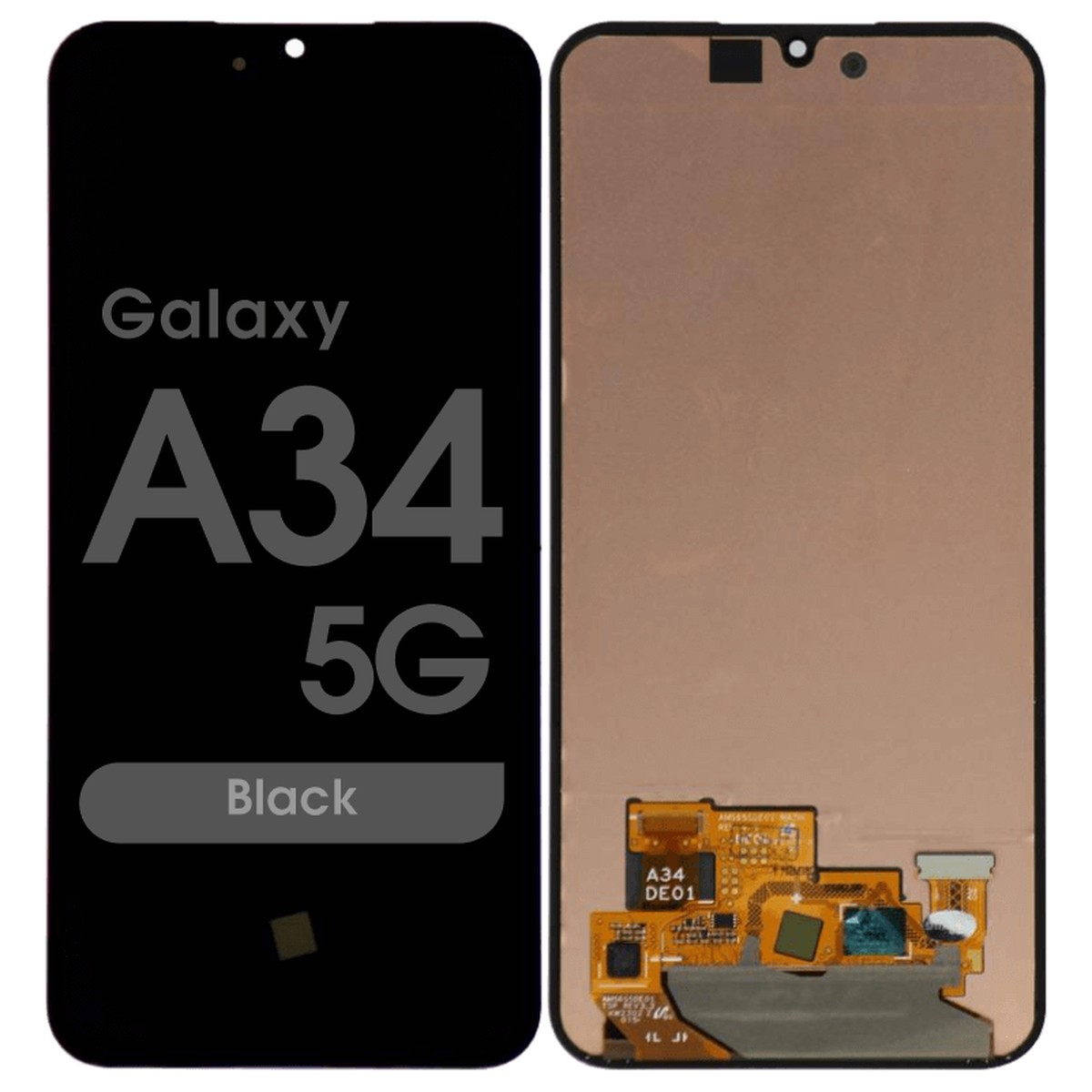 Pantalla OLED con táctil sin marco Reacondicionado para Galaxy A34 5G, A346 / 2023 / Black