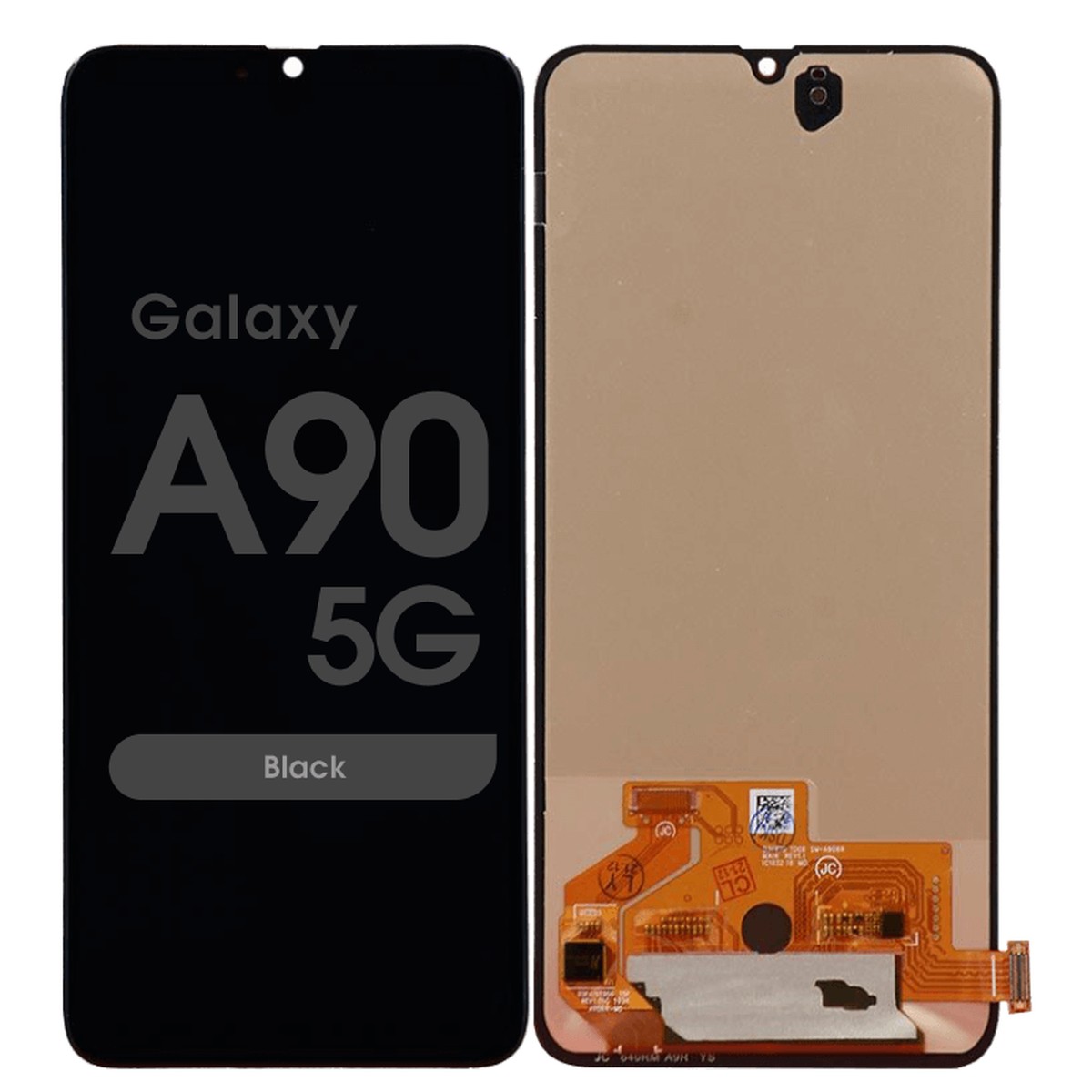 Pantalla OLED con táctil sin marco Reacondicionado para Galaxy A90 5G (A908), Black