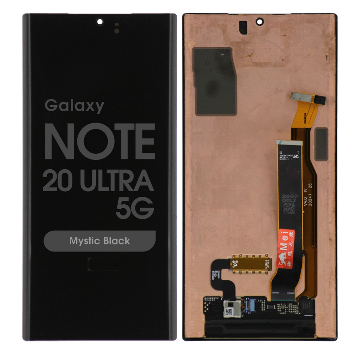 Pantalla OLED con táctil sin marco Reacondicionado para Galaxy Note 20 Ultra 5G (N985/N986), Mystic Black