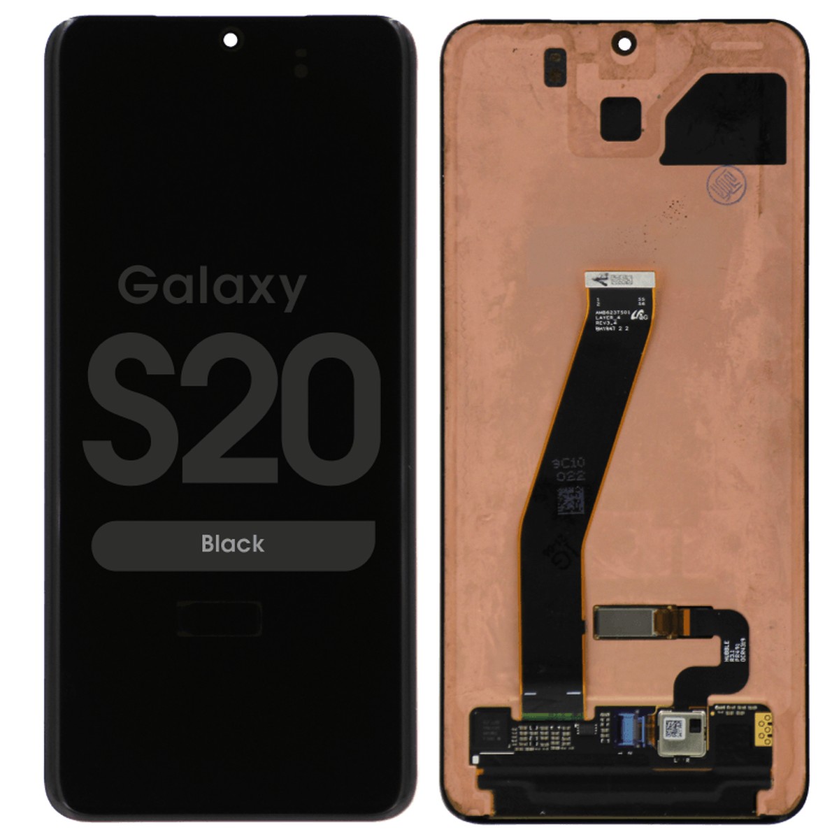 Pantalla OLED con táctil sin marco Reacondicionado para Galaxy S20 (G980), Black