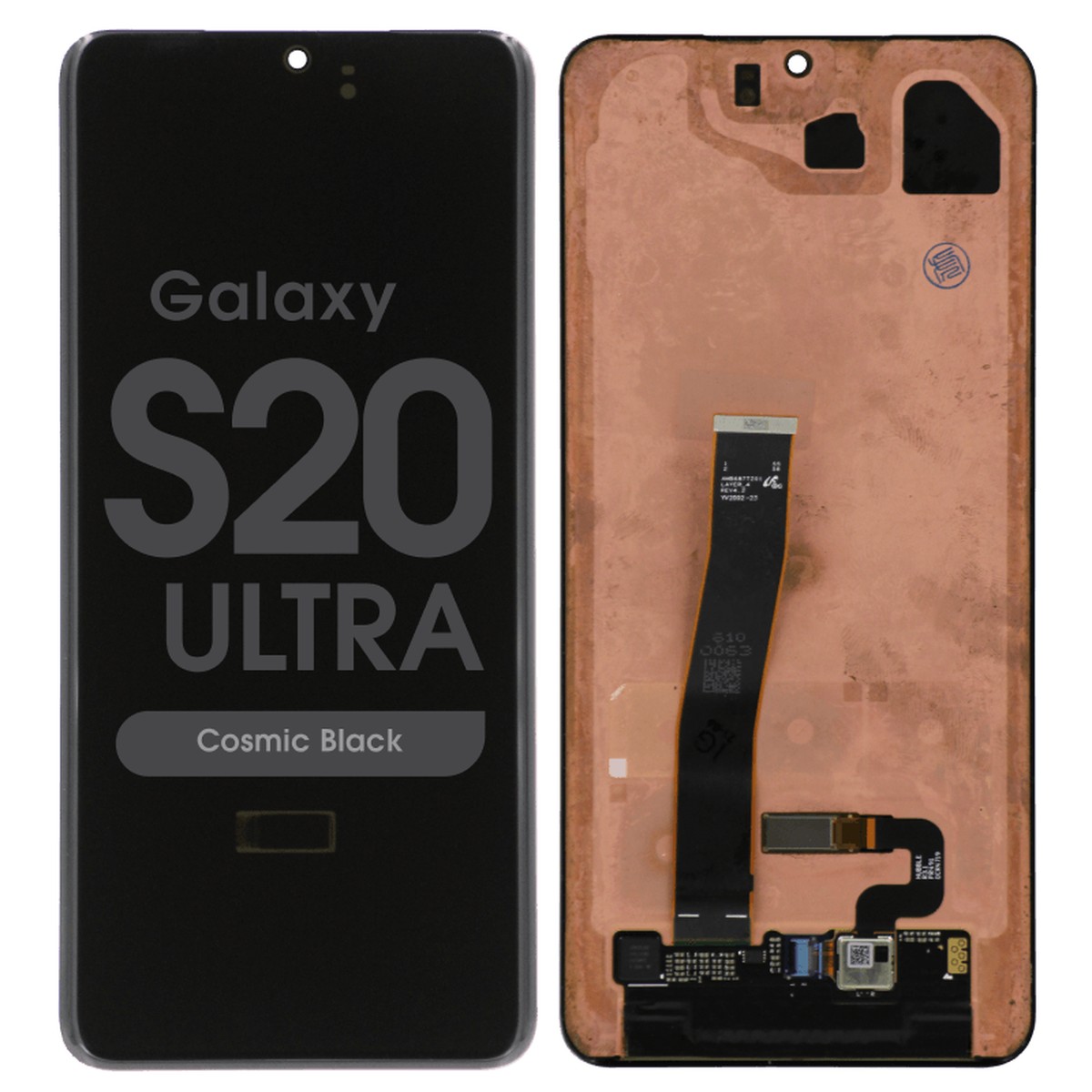 Pantalla OLED con táctil sin marco Reacondicionado para Galaxy S20 Ultra (G988), Cosmic Black