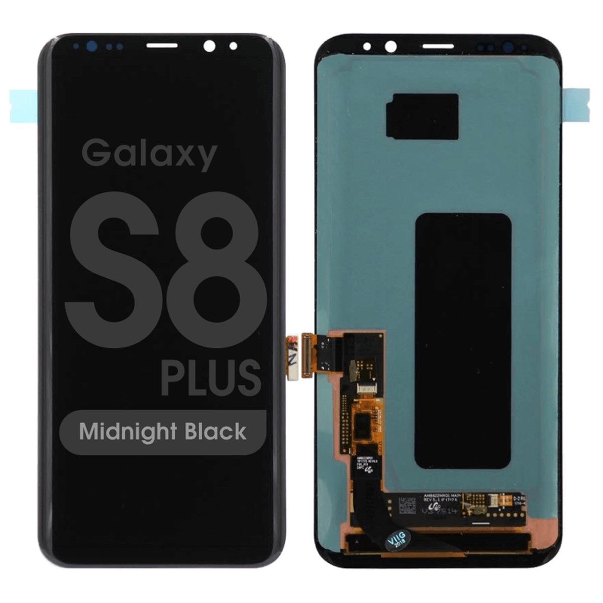Pantalla OLED con táctil sin marco Reacondicionado para Galaxy S8 Plus (G955), Midnight Black
