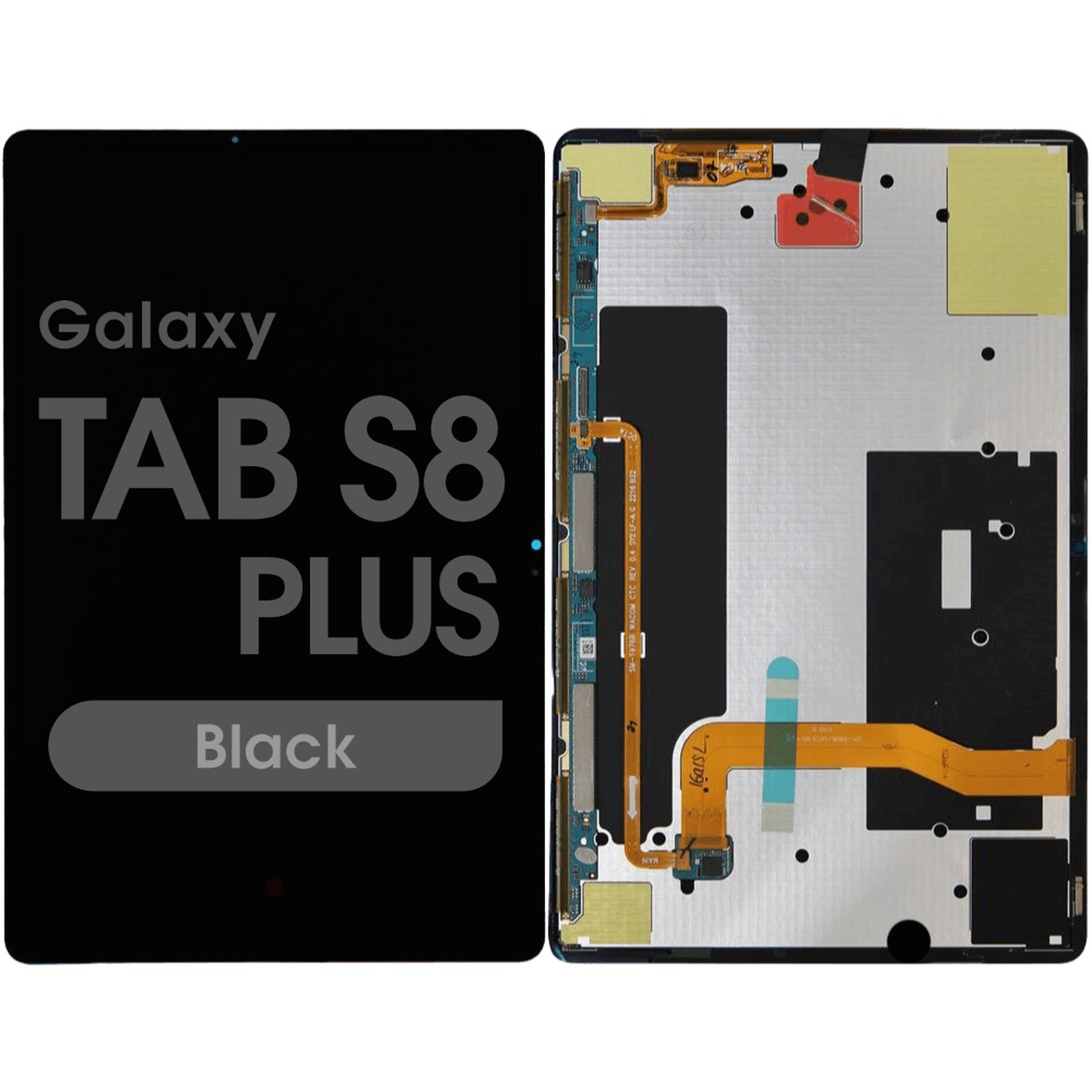Pantalla OLED con táctil sin marco Reacondicionado para Galaxy Tab S8 Plus, X800 / X806 - 2022 / Black
