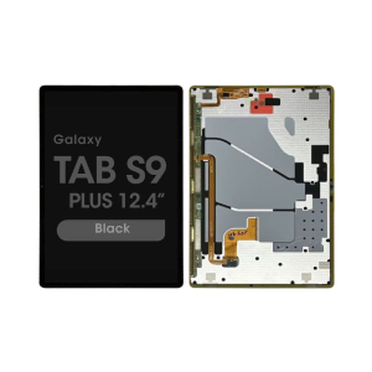Pantalla OLED con táctil sin marco Reacondicionado para Galaxy Tab S9 Plus 12.4", X810 / X816B / 2023 / Black