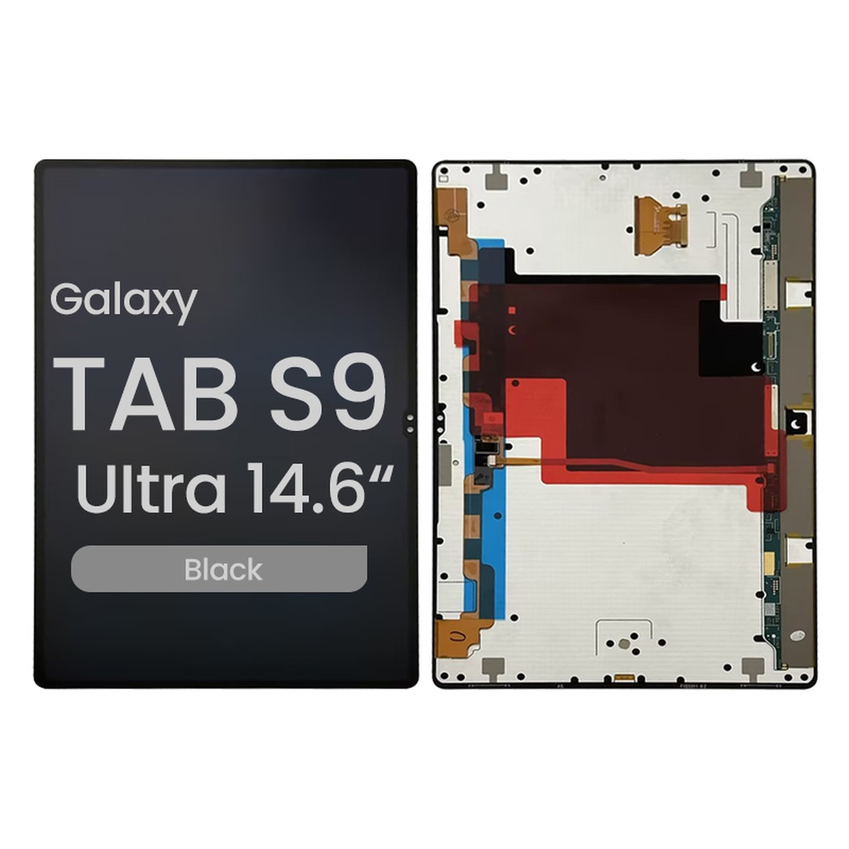 Pantalla OLED con táctil sin marco Reacondicionado para Galaxy Tab S9 Ultra 14.6", X910 / X916B / 2023 / Black