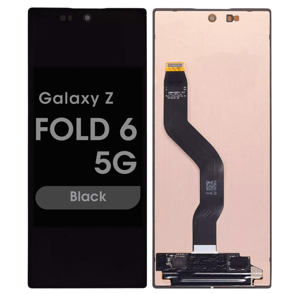 Pantalla OLED con táctil sin marco Reacondicionado para Galaxy Z Fold 6 5G (F956), Black