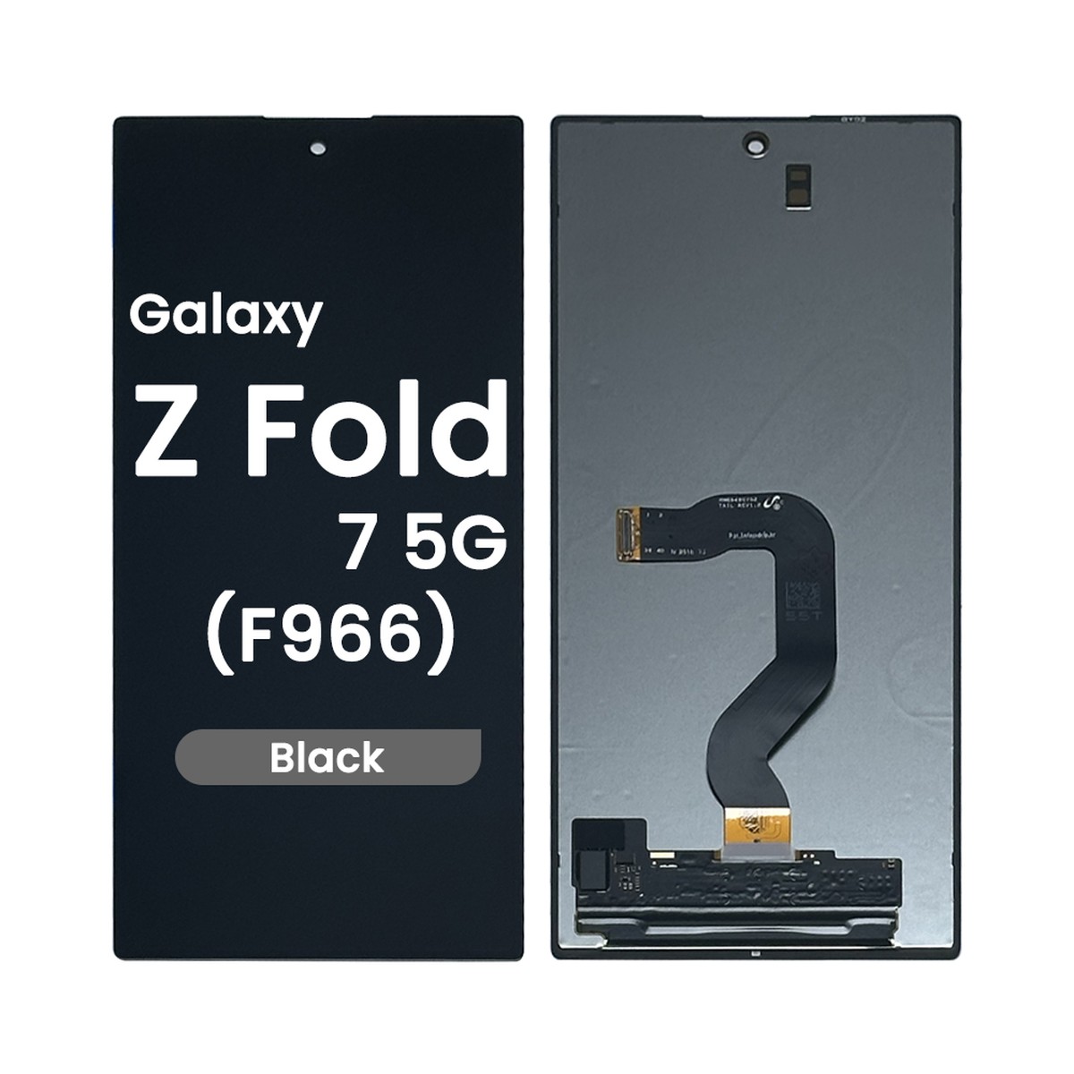 Pantalla OLED con táctil sin marco Reacondicionado para Galaxy Z Fold 7 5G (F966), Black