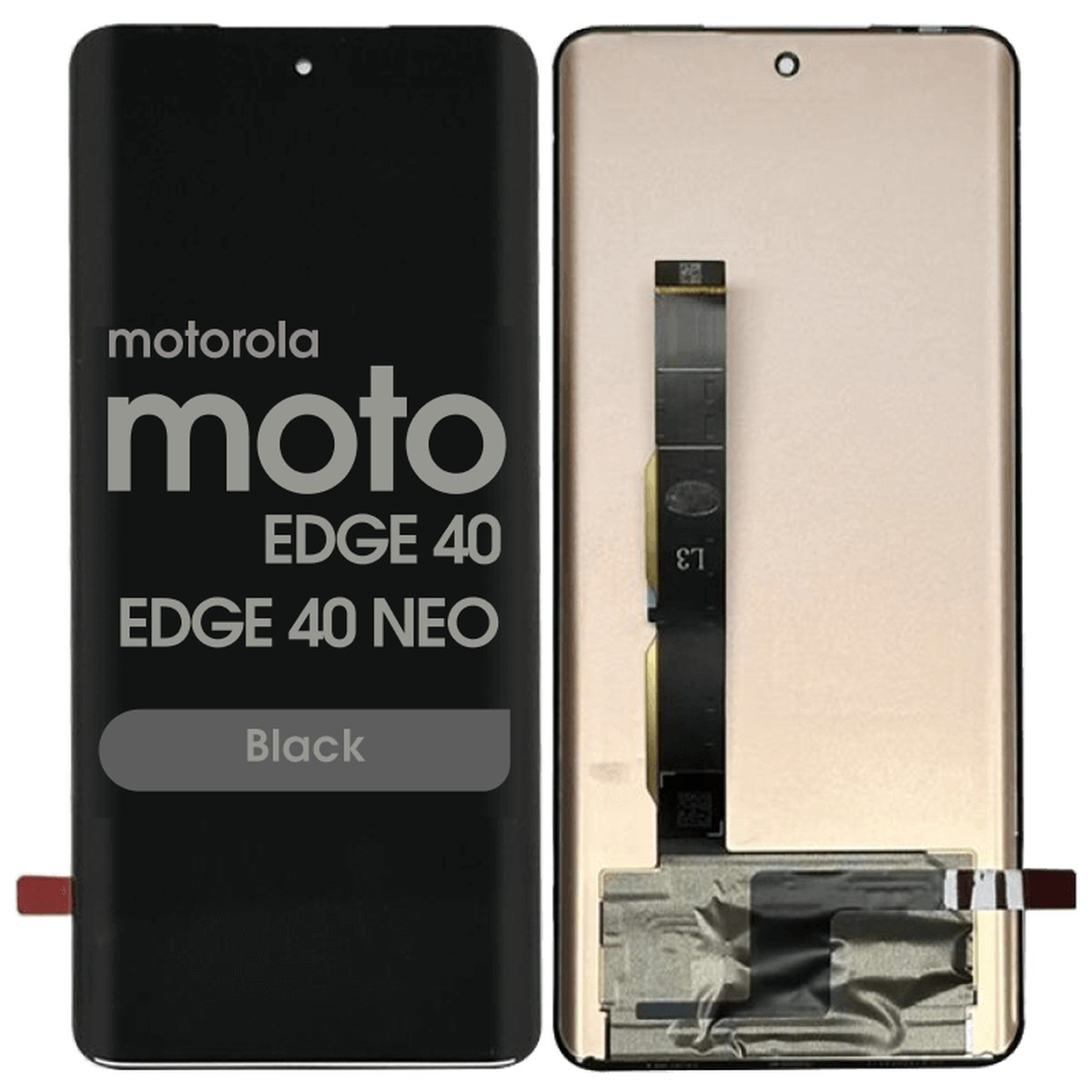 Pantalla OLED con táctil Reacondicionado para Moto Edge 40 / Edge 40 Neo / Edge 2024 (XT2303-3), Black