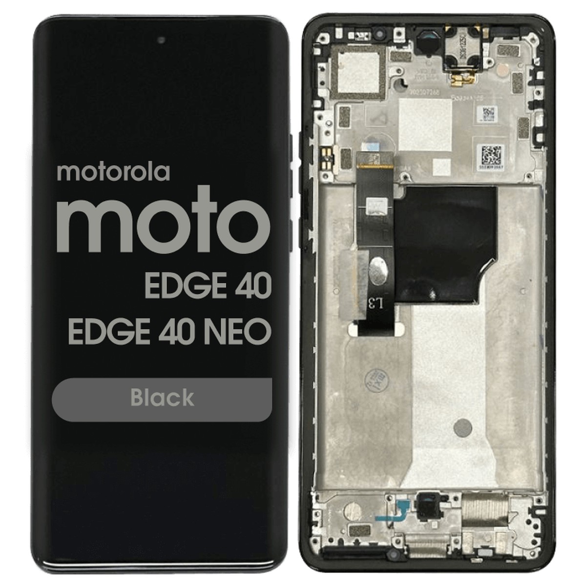 Pantalla OLED con táctil Reacondicionado para Moto Edge 40 Neo (XT2307-1), Black