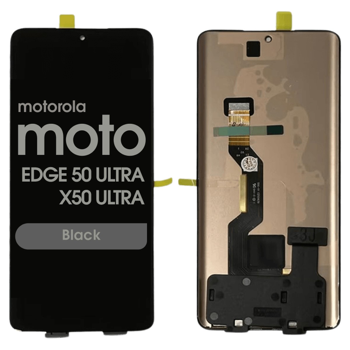 Pantalla OLED con táctil sin marco Reacondicionado para Moto Edge 50 Ultra / X50 Ultra (XT2401-2), Black